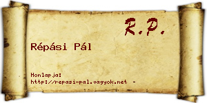 Répási Pál névjegykártya